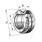 234408-M-SP,  FAG,  Axial angular contact ball bearing,  double direction,  separable,  restricted tolerances