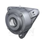 F505-B-L,  FAG,  Flanged housing,  with conical bore and clamping sleeve,  continuous shaft