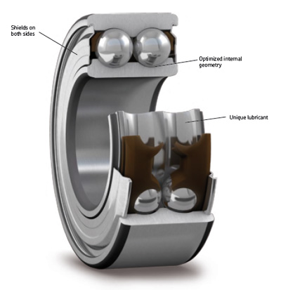 Double row angular contact bearing