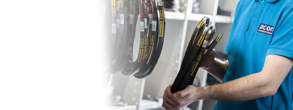 Man inspecting a belt