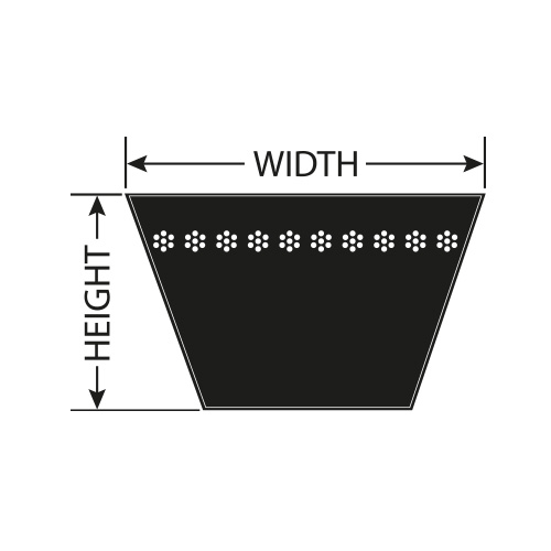 Optibelt - ZX36 - v-Belt - SUPER TX Raw edge belts, moulded cogged