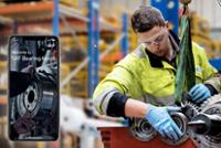 Engineer working on a machine 