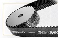 Image of a silent sync rubber belt on a sprocket