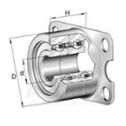ZKLR1035-2Z,  INA,  Angular contact ball bearing units,  double direction,  for screw mounting