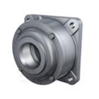 F516-B-L,  FAG,  Flanged housing,  with conical bore and clamping sleeve,  continuous shaft