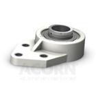 SKF Food Line 3-bolt flange bracket units in white composite