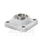 SKF Food Line 4-bolt white composite square flanged bearing unit