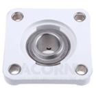 4 Hole Flange Bearing Unit, White composite housing, and s/steel insert