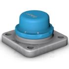 Flanged ball bearing unit with composite or cast metal housing