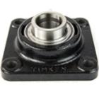 Four Bolt Flange Ball Bearing Unit with Setscrew and Shaft Guarding Technology®