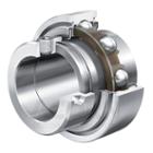 Radial insert ball bearing, cylindrical outer ring, location by eccentric locking collar, Lseals
