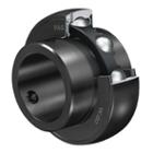 Radial insert ball bearings UC, spherical outer ring, location by grub screws, RSR seals on both sides
