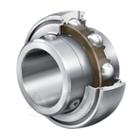 Radial insert ball bearing, spherical outer ring, location by grub screws, R seals