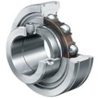 Radial insert ball bearing, cylindrical outer, aligning ring, eccentric locking collar, P seals