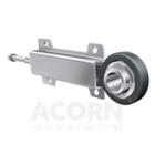INA Take-up housing unit, cast iron/sheet steel housing, radial insert with eccentric locking collar 