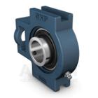 SKF Take-up cast iron unit with insert ball bearing, set screw locking and extended inner ring, ISO