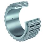 Cylindrical roller bearing RSL18, full complement roller set, two-row, semi-locating bearing, no outer ring, 3 ribs on inner ring, type RSL18