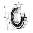 NJ310-E-XL-TVP2,  FAG,  Cylindrical roller bearing. Fixed outer ring - Inner ring slides one way