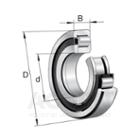 NUP206-E-XL-TVP2-C3,  FAG,  Cylindrical roller bearing. Fixed outer ring and one-way sliding inner ring c/w loose plate