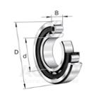 FAG Cylindrical roller bearing. Fixed outer ring - Inner ring slides in both directions, polyamide cage