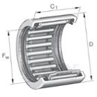 INA Drawn cup needle roller bearing with open ends, lip seals on both sides