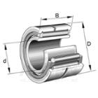 NKI 12/16 XL,  INA,  Single row needle roller bearing with machined rings,  with flanges