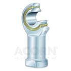 INA Rod end with internal left hand thread, requiring maintenance, open design