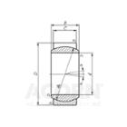 GE 17 EC, IKO, Radial spherical plain bearing,  maintenance-free,  PTFE composite,  open