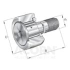 INA Yoke type track roller, with cage, with axial guidance, no eccentric