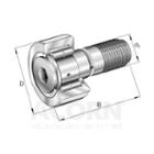 INA Stud type track roller, with axial guidance, full complement cylindrical rollers, labyrinth seals