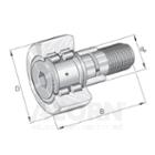 INA Stud type track roller, full complement cylindrical rollers, with eccentric collar, lip seals