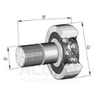 Stud type track roller, double row, lip seals on both sides