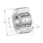 Yoke type track roller, full complement cylindrical rollers, with axial guidance, lip seals