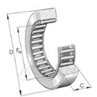 Yoke type track roller, without axial guidance, outer ring without ribs