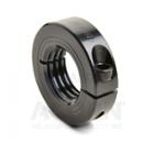 One-piece shaft collar, Threaded (Trapezoidal), Black oxide steel