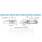 THK-HSR_C_CM_LC_LCM_XC_XLC-Drawing