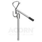 Manual barrel pump, including filling spout
