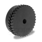 Helical offset tooth solid bore timing pulley