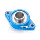 FSB NFL Series bearing unit with blue composite housing and stainless steel insert