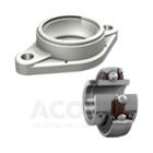 SKF Oval 2-bolt white composite Y-Bearing with YAR extended inner ring insert