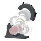 Cooper Angled split bearing pillow block housing exploded view 