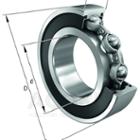FAG Single Row Deep Groove Ball Bearing, Steel Cage, Seals on both sides
