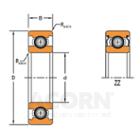 61804-ZZ,  Timken,  Single Row Deep Groove Ball Bearing